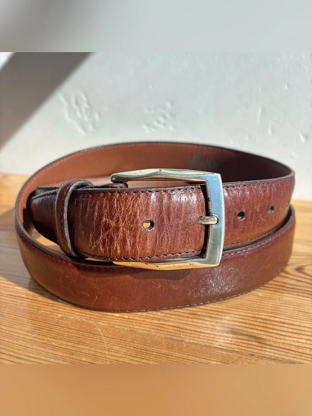 Brighton Leather Dress Belt Mens Brown USA Classic Western Everyday Dad Sz 40
